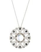 Margherita 18k White, Black & Gray Diamond Pendant Necklace