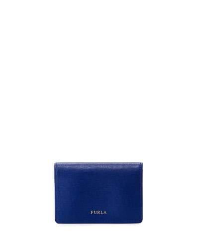 Classic Leather Business Card Case, Blue