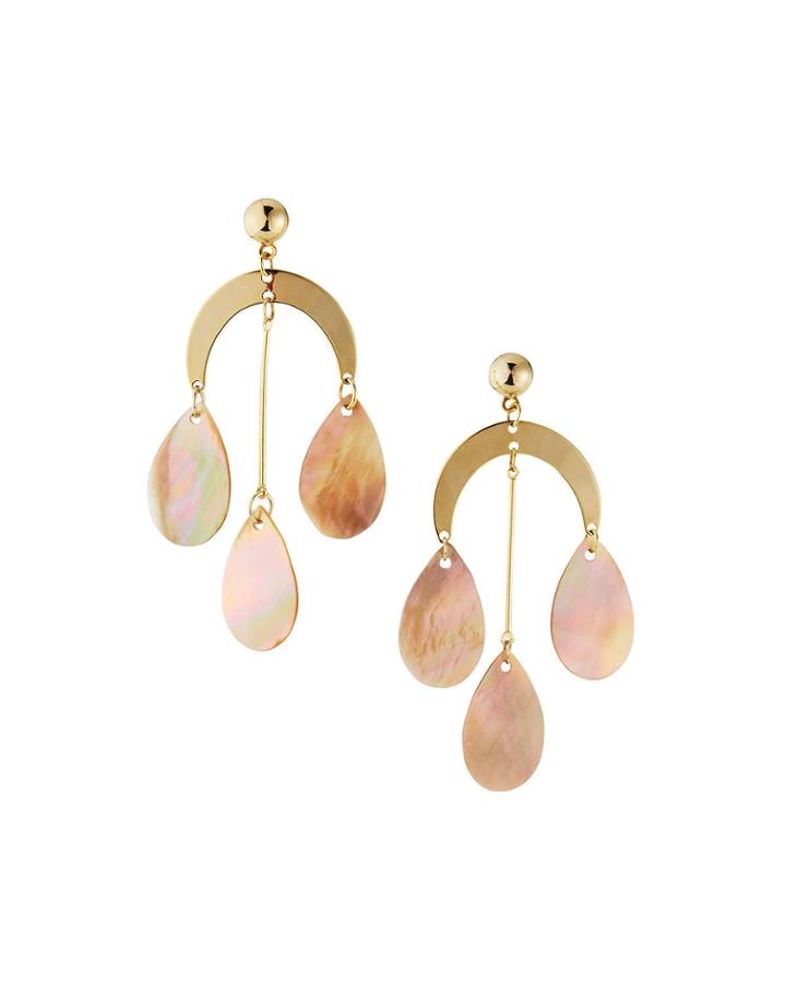 Arched Mother-of-pearl Mobile Earrings