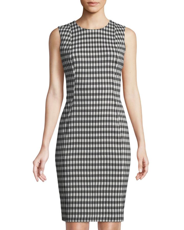 Houndstooth-jacquard Sleeveless