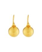 24k Classic Dome Round Button Earrings