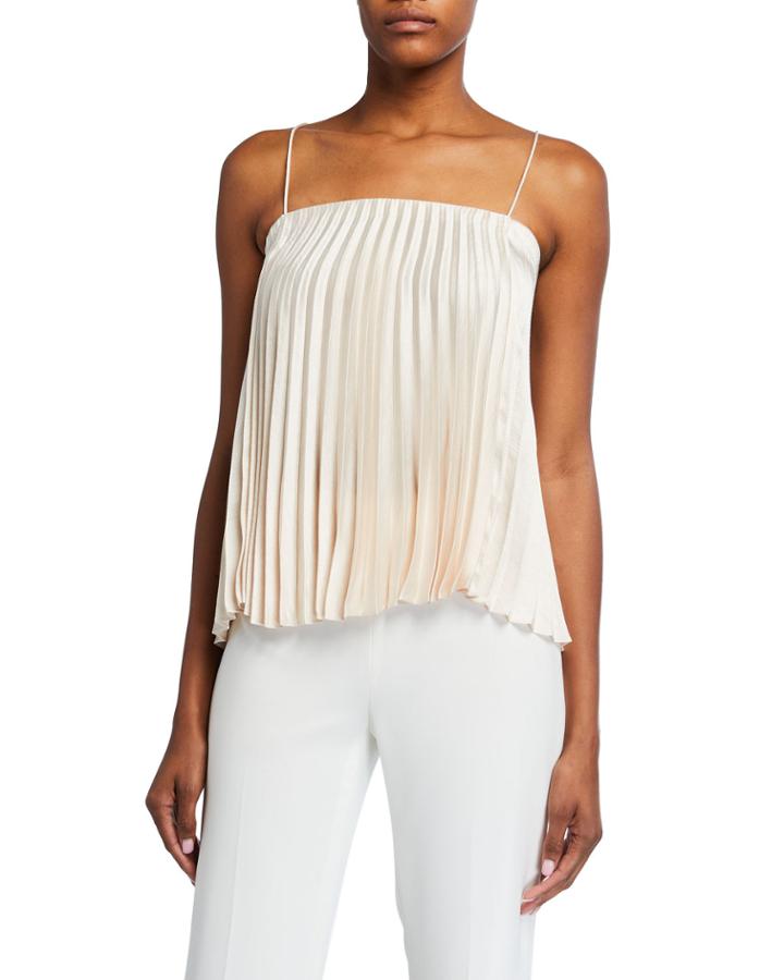 Square-neck Pleated Camisole
