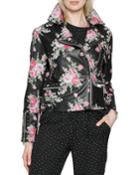 Sherron Rose-print Leather