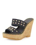 Bally Studded Leather Wedge