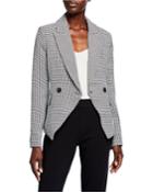 Clorinda Houndstooth Double-breasted Jacket