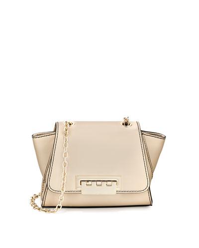 Eartha Mini Chain Leather Crossbody Bag, Cream