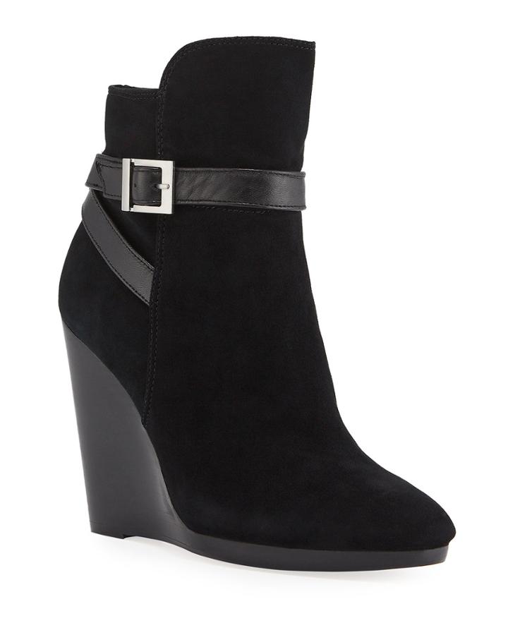 Habitat Suede Wedge Buckle Booties