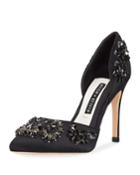 Dahra Embellished Satin D'orsay Pumps