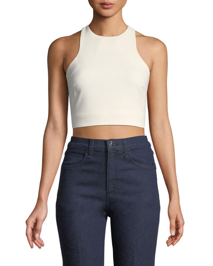 Tricia High-neck Crop Top