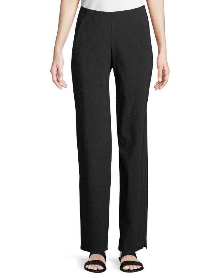 Stretch-wool Straight-leg Pants