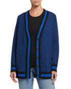 Theon Cable-knit Wool Cardigan
