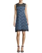 Ophelia Sleeveless Floral-print A-line Dress