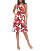 Floral Halter-neck Wrap Dress