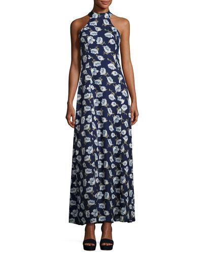Adalyn Floral-print Maxi Dress, Blue Pattern