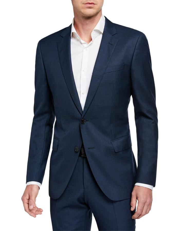 Men's Wool Shadow Plaid Two-piece