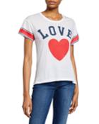 Team Love Striped Heart Graphic Tee