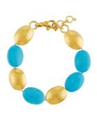 Jordan 24k Turquoise Beaded Bracelet