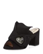 Velvet Block-heel