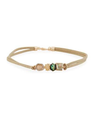 Mixed Stone Choker Necklace, Neutral