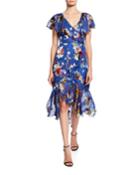 Electra Asymmetric Ruffle High-low Dress