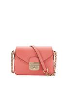 Mini Leather Crossbody Bag, Red