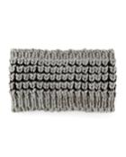 Hat Attack Textured Knit Headband, Gray, Women's, Grey