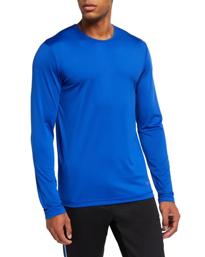 Men's Sport Tech Crewneck Long-sleeve Performance T-shirt
