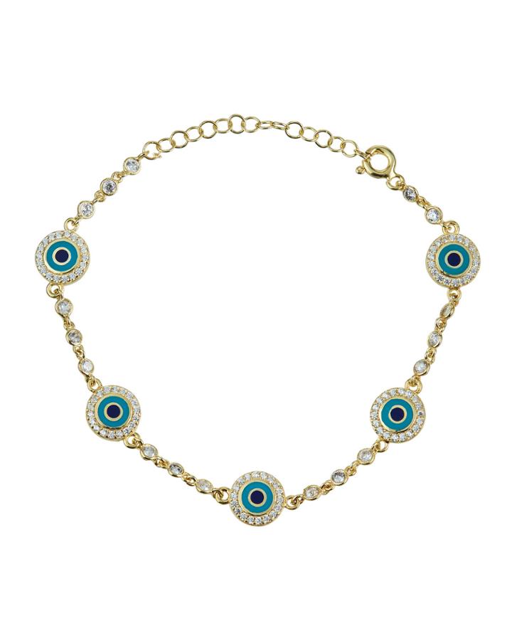 Evil Eye 5-station Chain Bracelet