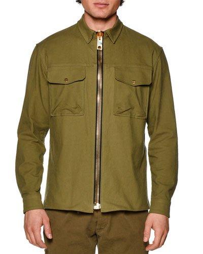 Maxi Zip-up Military Jacket,