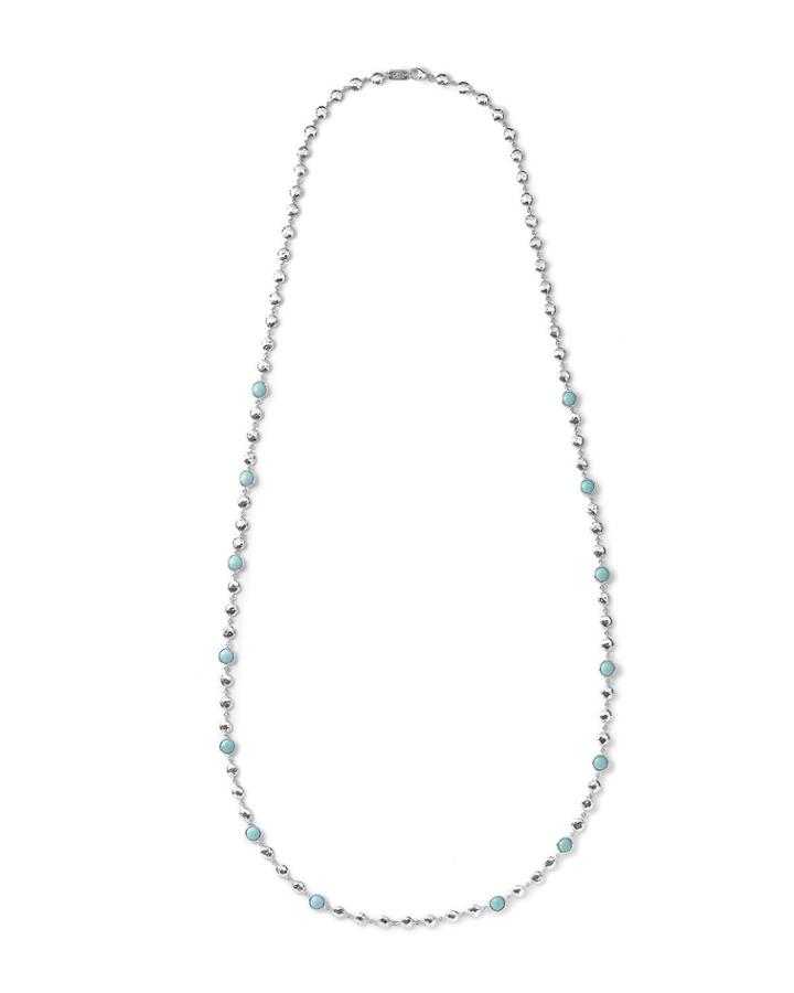 Silver Rock Candy Multi-stone Necklace In Turquoise,