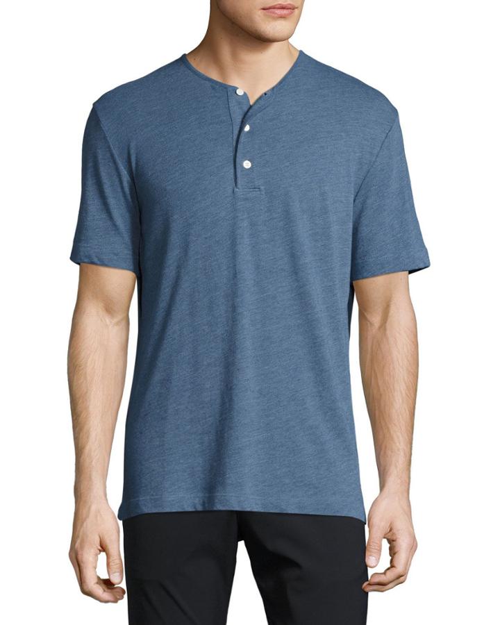 Bound Cast Short-sleeve Henley
