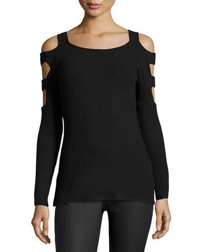 Shoulder-cutout Long-sleeve