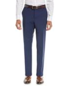 Matty Techno-wool Flat-front Trim Trousers