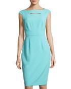 Cap-sleeve Cutout Crepe