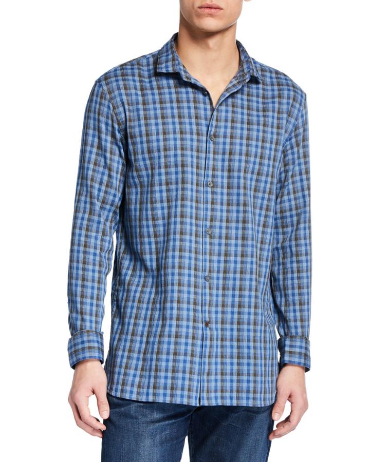 Men's Ashten Star Plaid Wire-collar