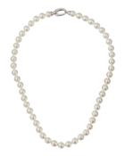 Short 8mm Pearl-strand Necklace