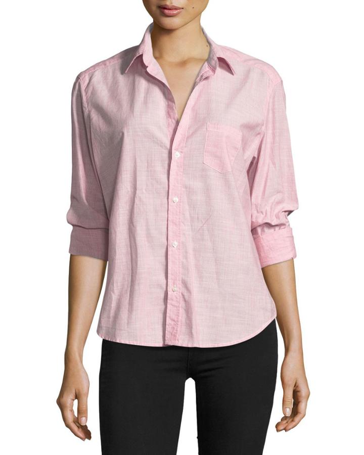 Eileen Striped Button-front