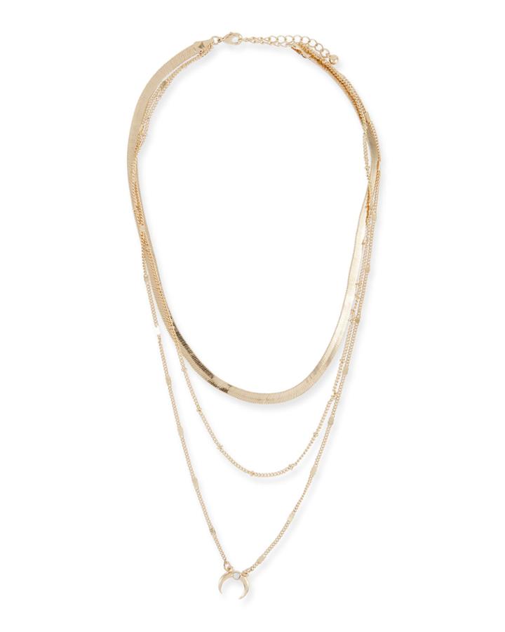 Triple-layer Squash Blossom Necklace