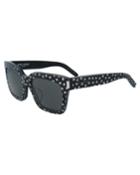Bold1 Oversized Square Acetate Sunglasses, Black