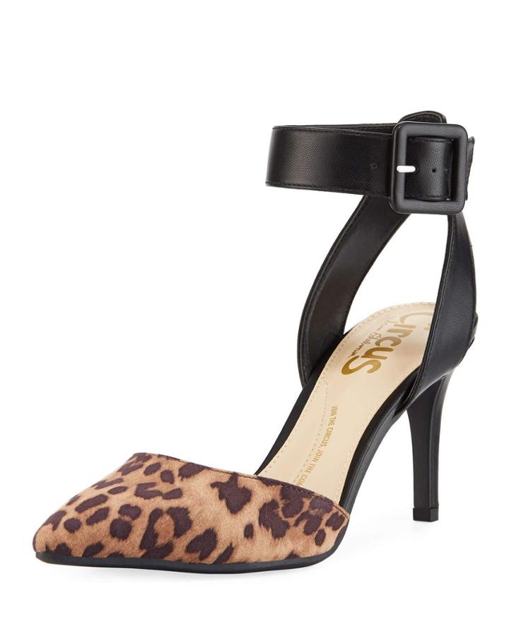 Tabitha Animal-print Ankle Strap Dress