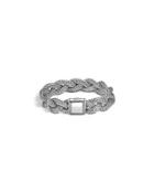 Medium Braided Silver Chain Bracelet,