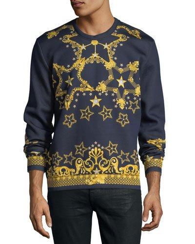 Star-print Scuba-knit