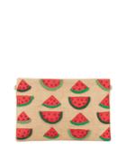 Watermelon Beaded Zip-top Clutch Bag