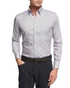 Crown Comfort Solstice Mini-check Cotton-silk Shirt,