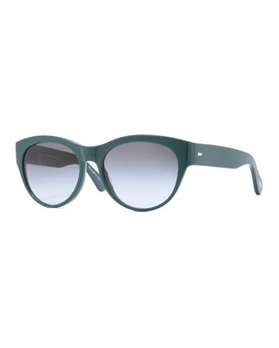 Mande Gradient Cat-eye Sunglasses, Blue