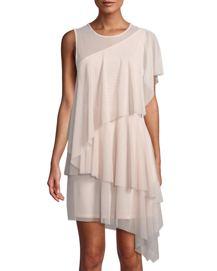 Mesh Illusion One-shoulder