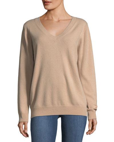 V-neck Long-sleeve Cashmere