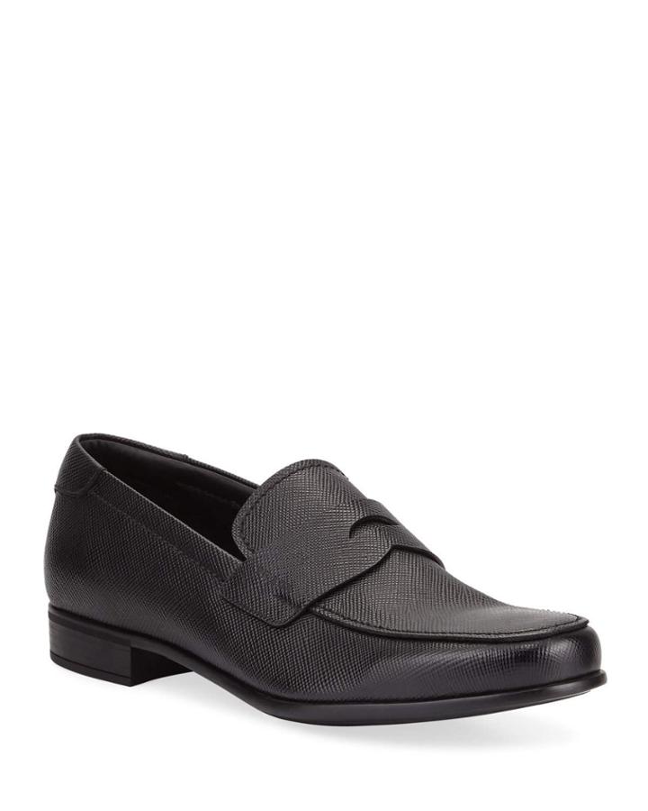 Men's Saffiano Leather Penny