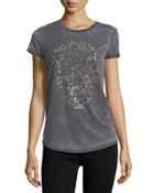 Skull-embellished Knit Tee