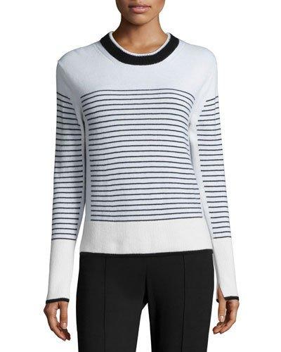 Masie Striped Crewneck Cashmere